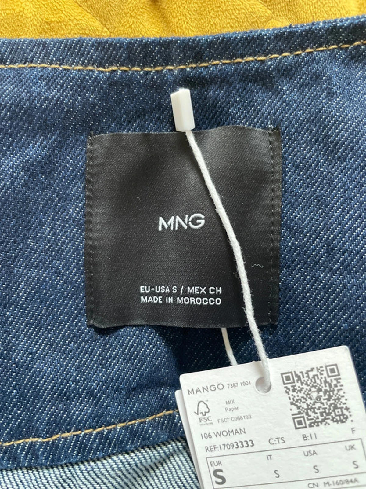 Women’s Mango Cropped Denim Jacket In Navy - Small - 1951
