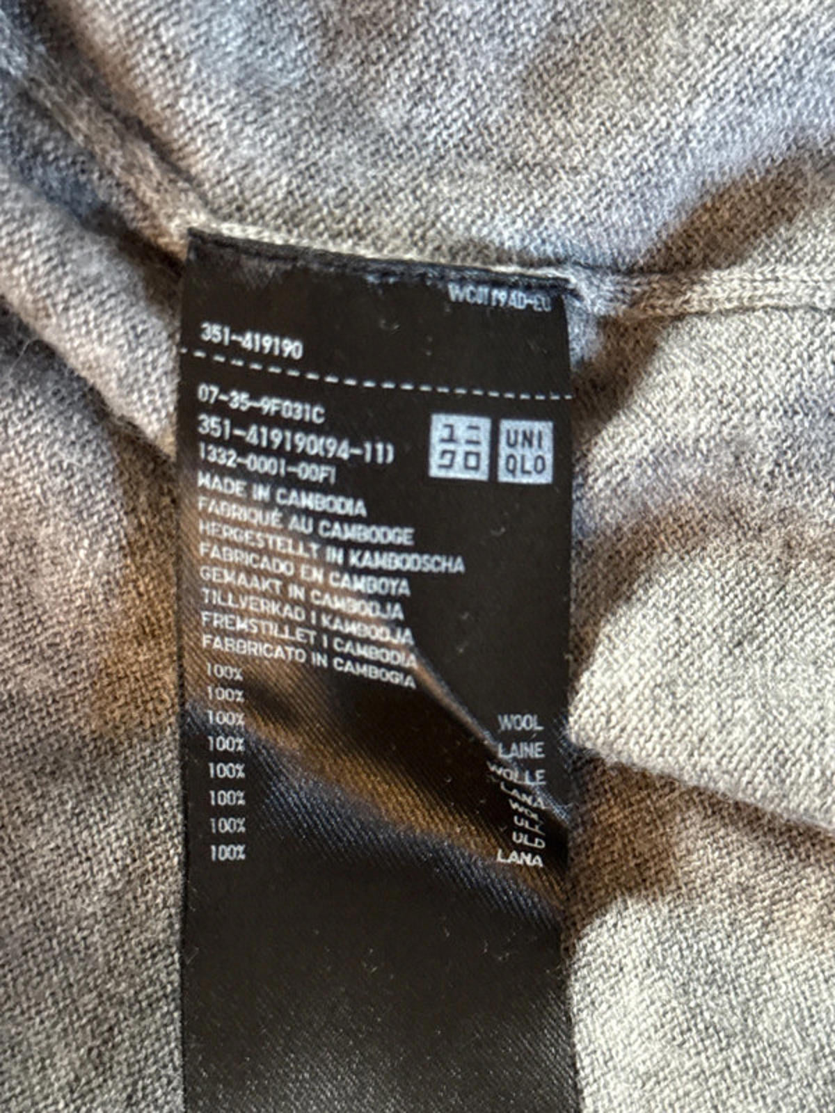Men’s Uniqlo Premium Merino Wool Crew Neck Jumper - Large - 0716