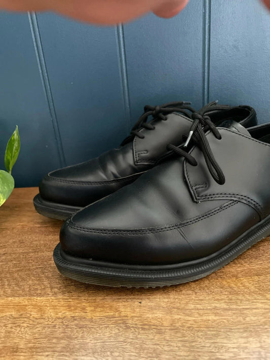 Womens Dr Martens Willis Premium Leather Lace Up Shoes In Black - UK5 - 2186