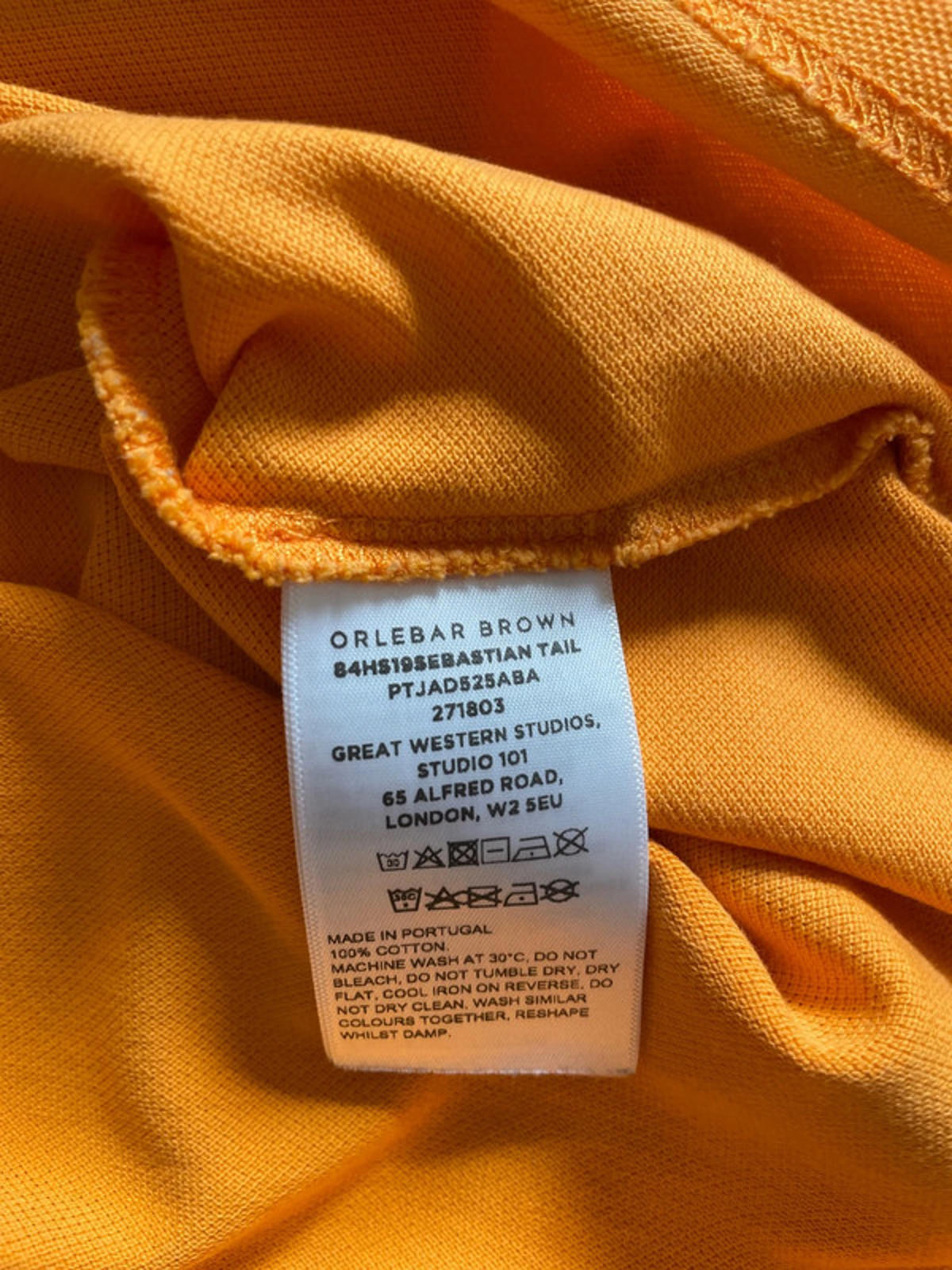 Men’s Orlebar Brown Premium Polo Top Made In Portugal - Small - 1229