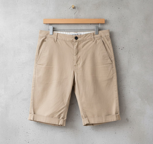Women's Allsaints Premium Classic Chino Shorts In Beige - W30 - 1665
