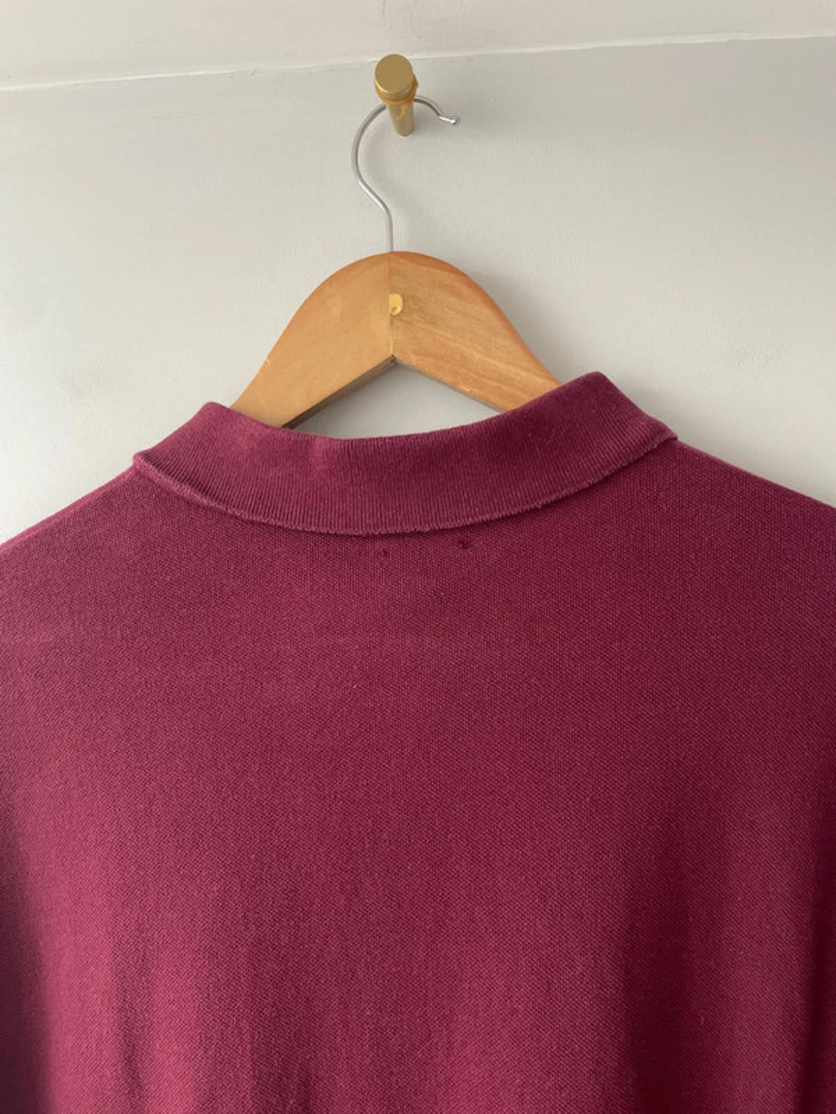Men’s Ralph Lauren Premium Long Sleeve Polo In Burgundy - XLarge - 2017