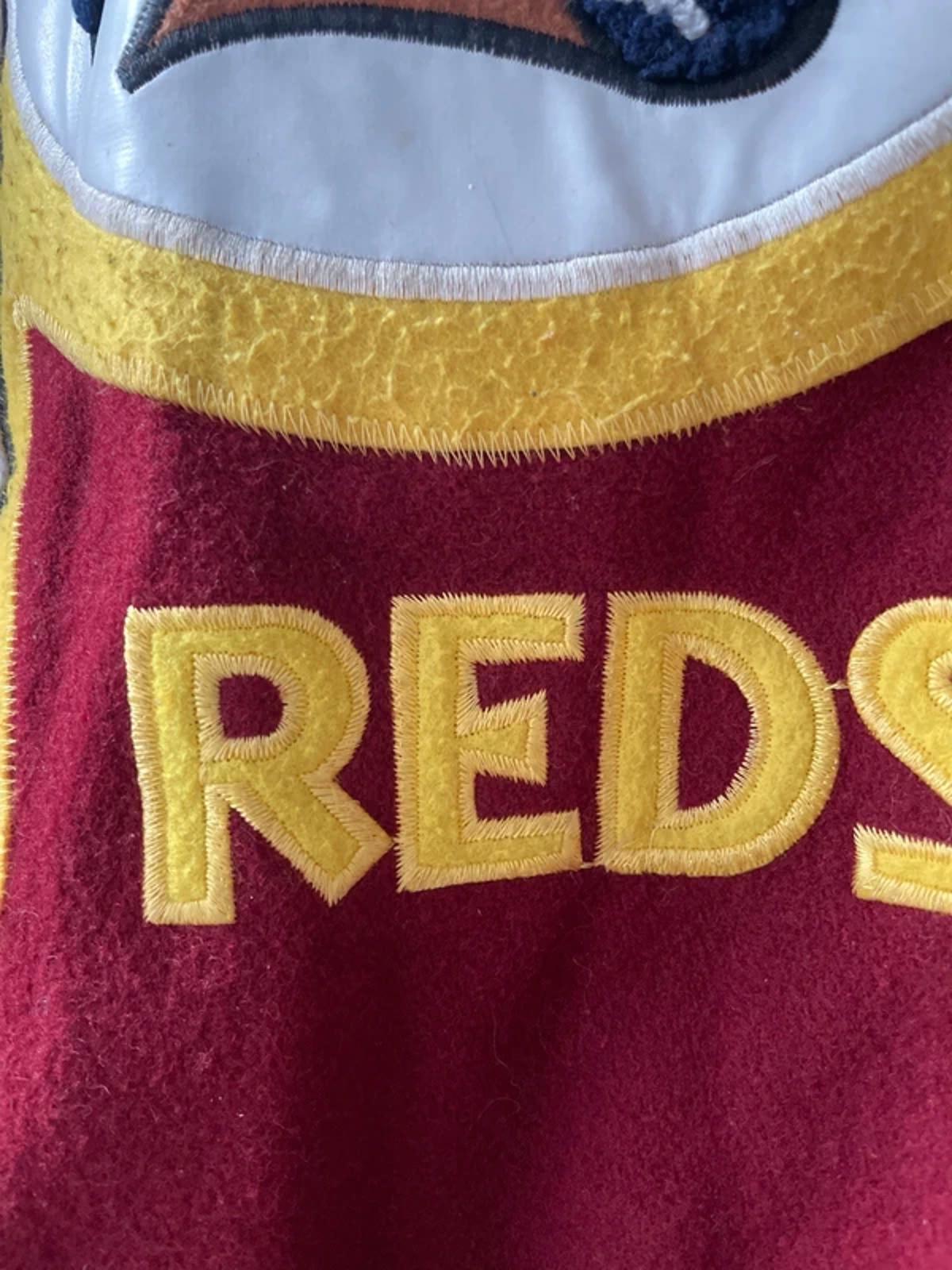 Men’s Washington Redskins Rare Wool Bomber Jacket in Red/Yellow - Medium - 2956