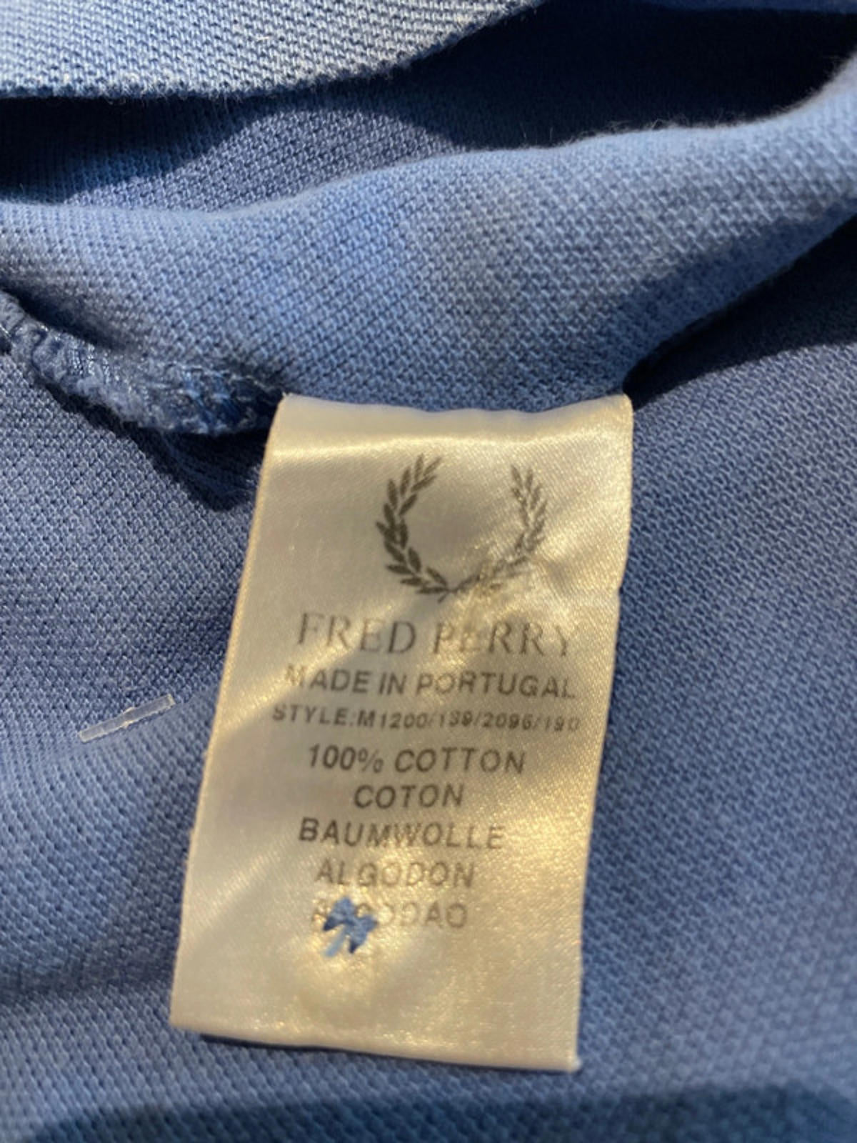 Men’s Fred Perry Short Sleeve Classic Polo Shirt In Blue - XLarge - 2882