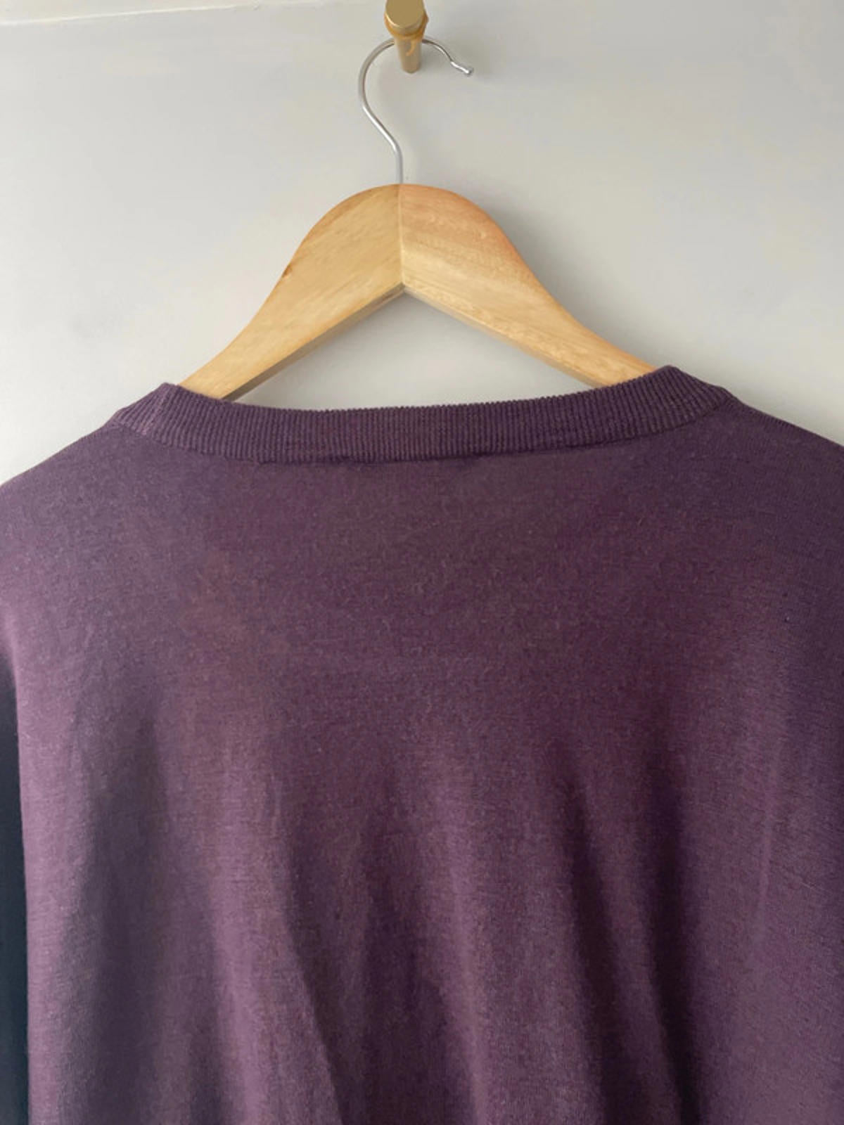 Men’s John Smedley 100% Merino Wool Crew Neck Jumper In Purple - XLarge - 2051