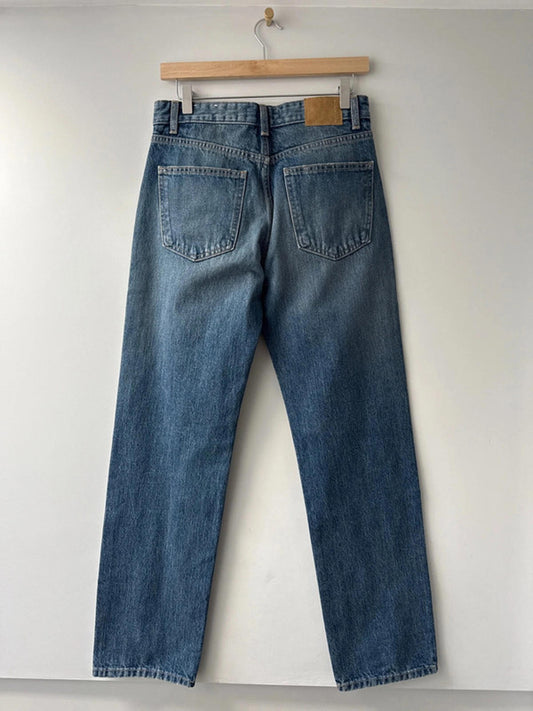 Women’s Pull & Bear Straight Fit Jeans With Wash Effect - W30/L32 - 1011