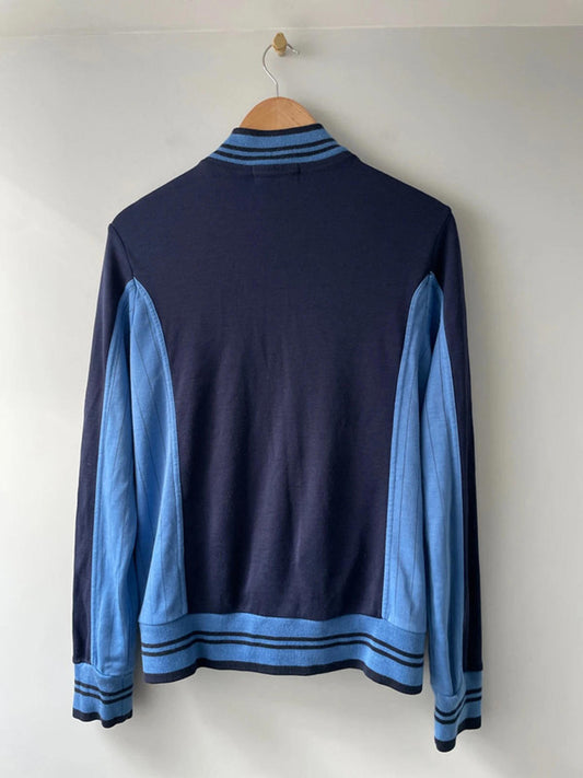 Men’s Fila White Line Settanta Vintage Bomber Track Jacket in Navy - Medium-2590
