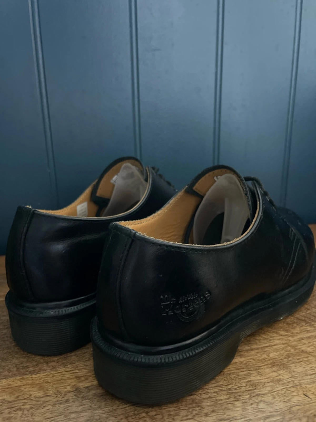 Women’s Dr Martens 1461 Premium Leather Chunky Sole Shoes In Black - UK 5 - 2303