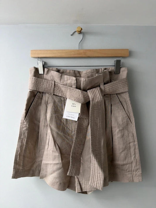 Women’s & Other Stories linen tie front paperbag style shorts - Uk6 - 3445