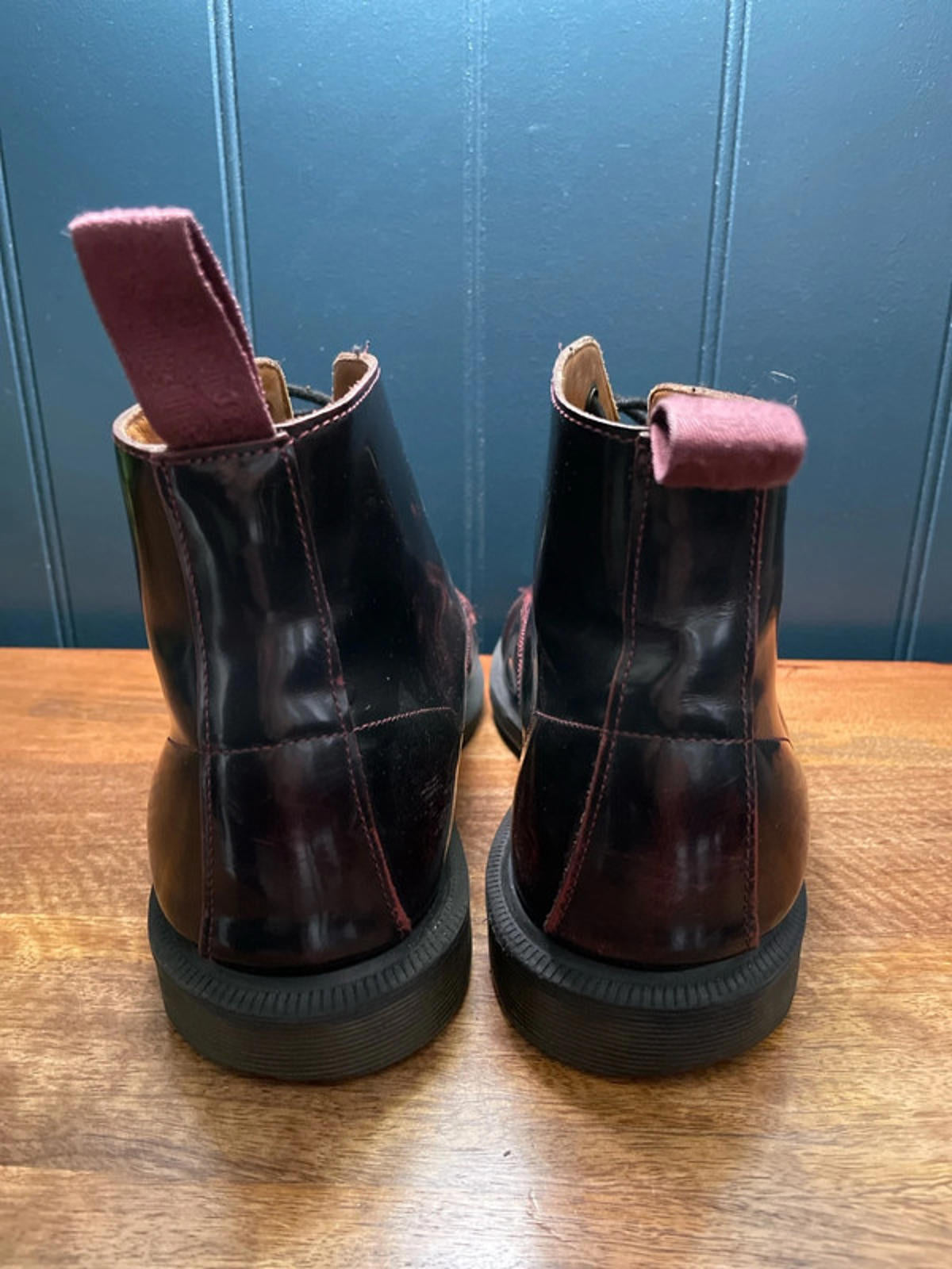 Women’s Dr Martens Arcadia Leather Lace Up Boots In Cherry Red - UK6 - 2156