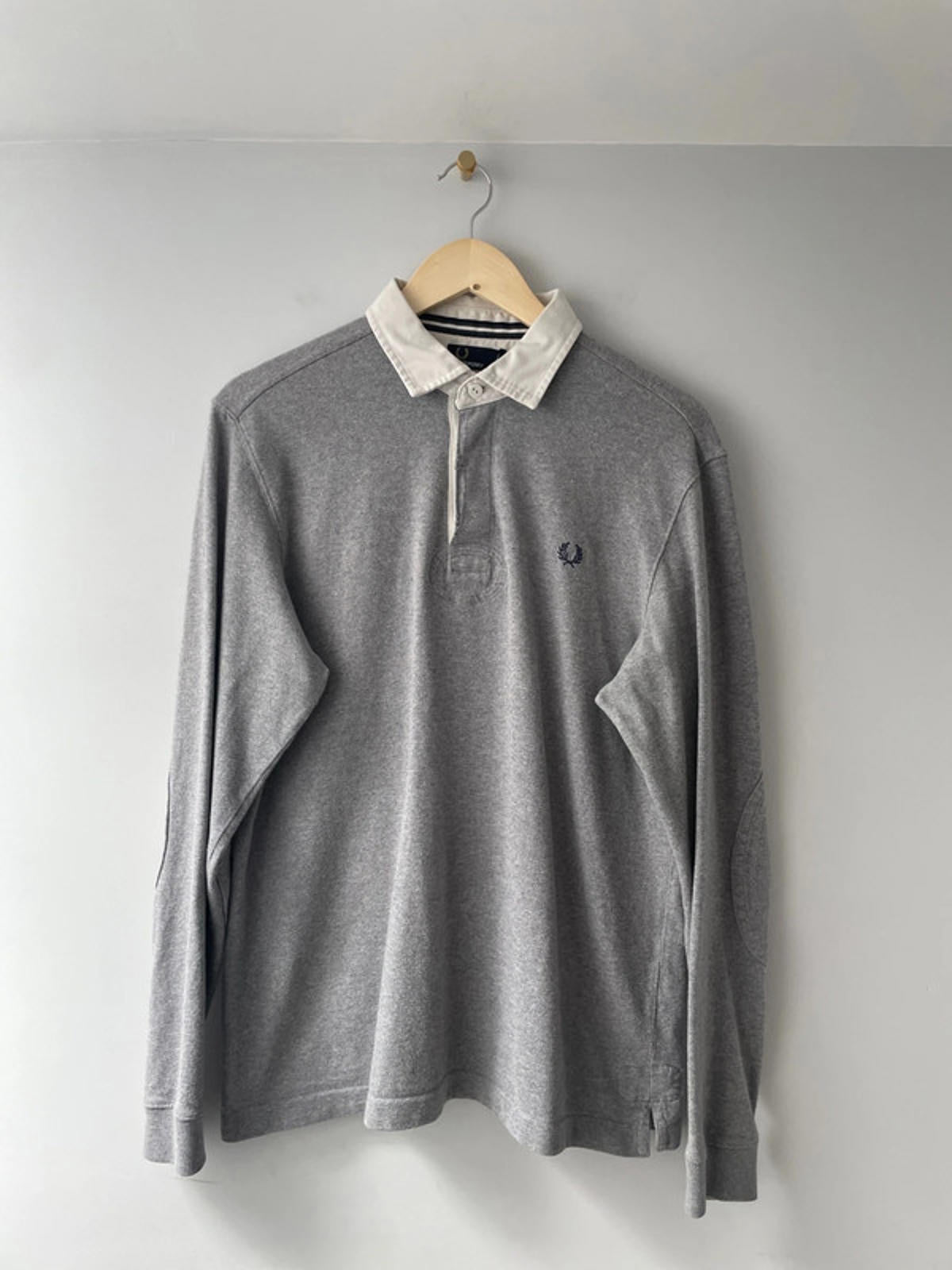 Men’s Fred Perry Long Sleeve Rugby Polo Top - Medium - 1999