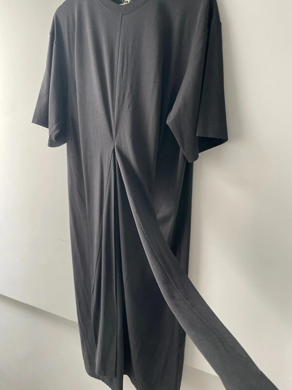 Women’s Arket Black Short Sleeve Dress With Two Front Pleat Details - Small - 2004