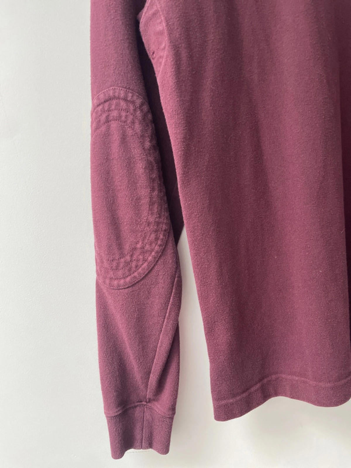Men’s Fred Perry Long Sleeve Rugby Polo Top In Burgundy - Small - 2015