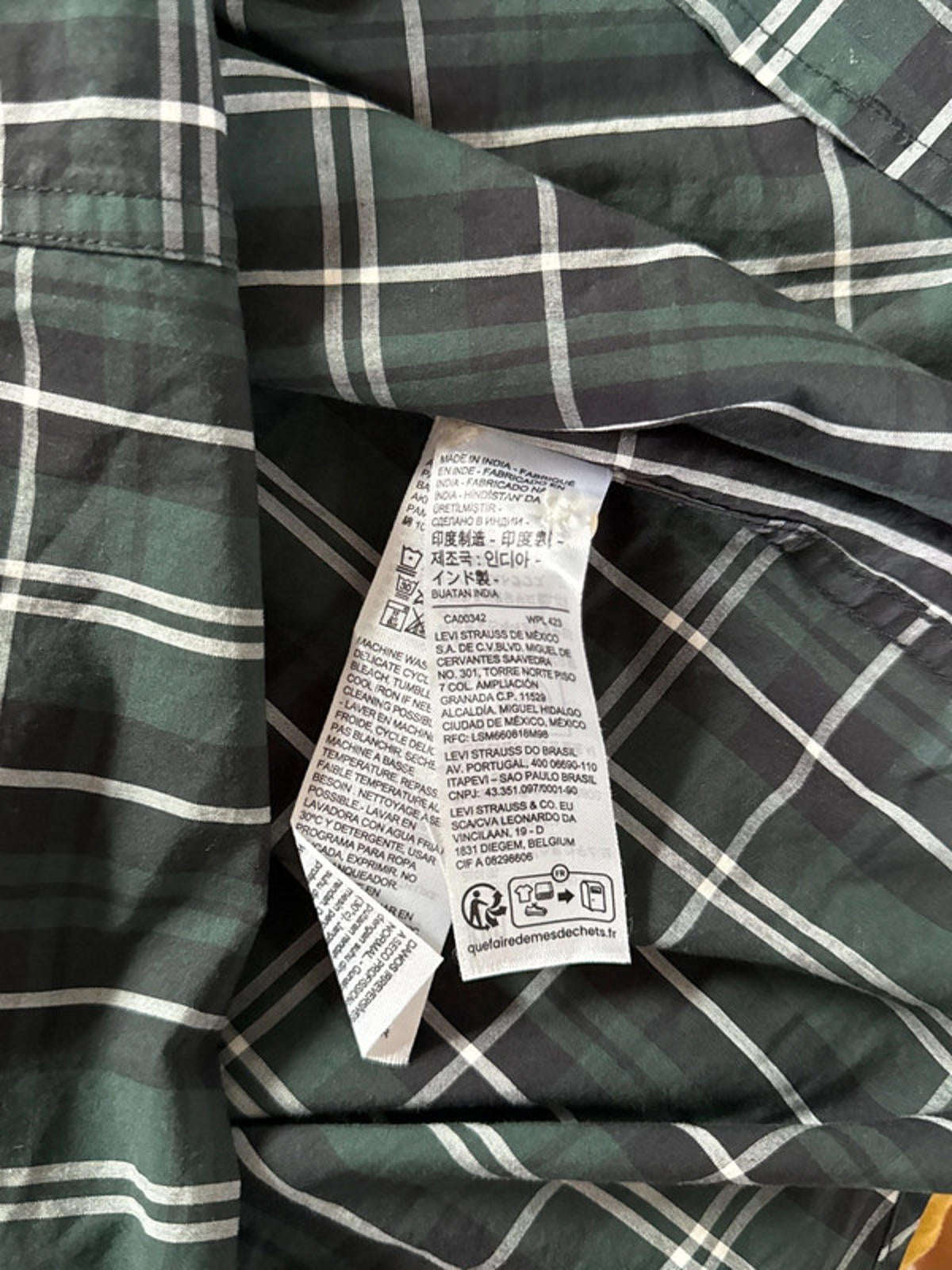Men’s Levi’s Standard Fit Check Shirt - XLarge - 1965