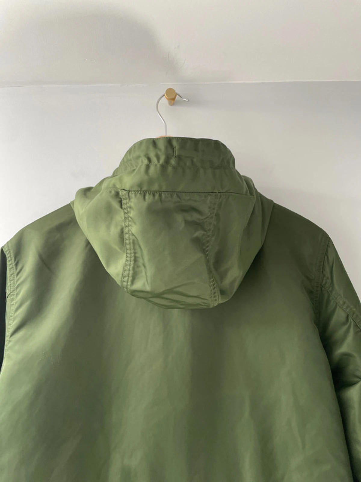 Women’s Fred Perry Hooded Parka Jacket Coat In Khaki - UK10 -2070
