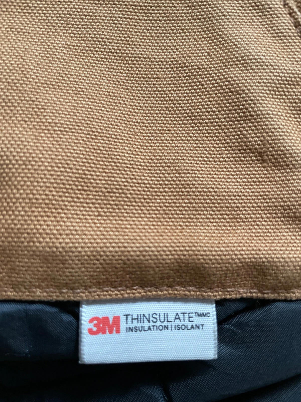 Men’s Carhartt Premium Padded Hooded Jacket In Tan - Small - 2388