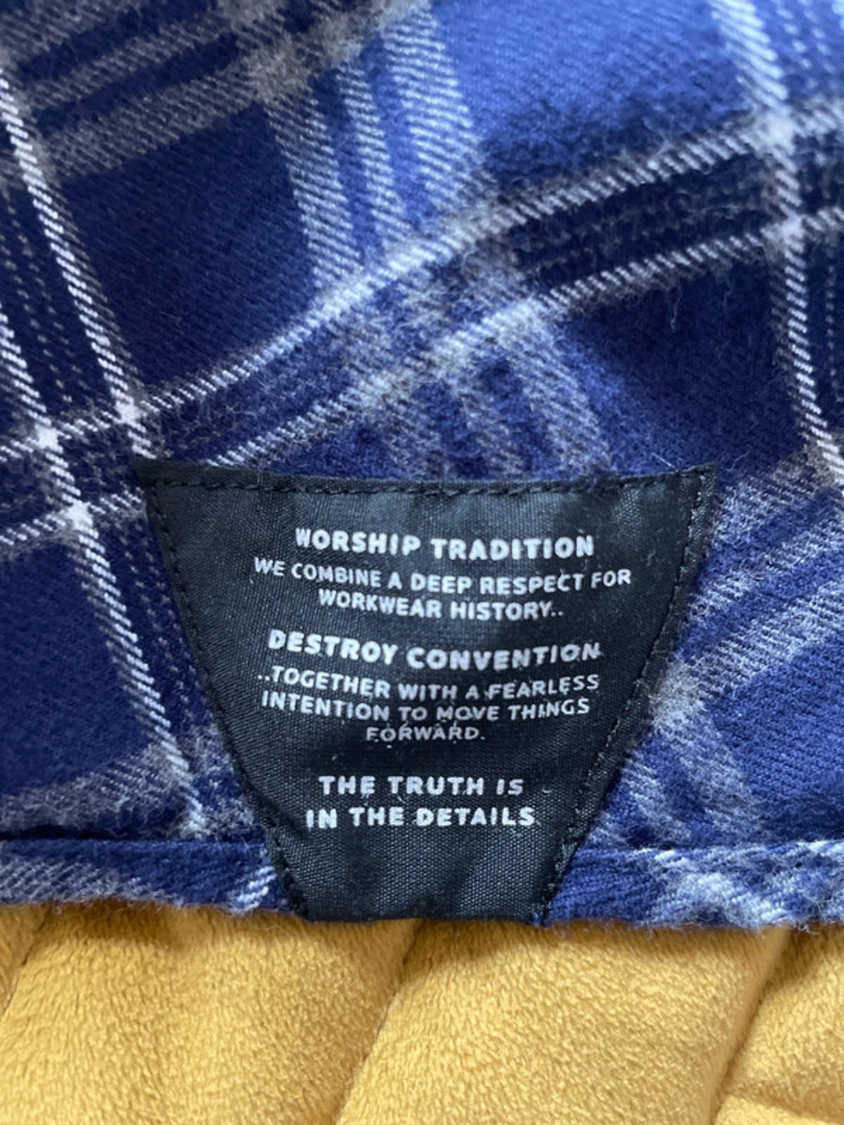 Men’s Denham Premium Brushed Cotton Check Shirt In Navy - Large - 1878