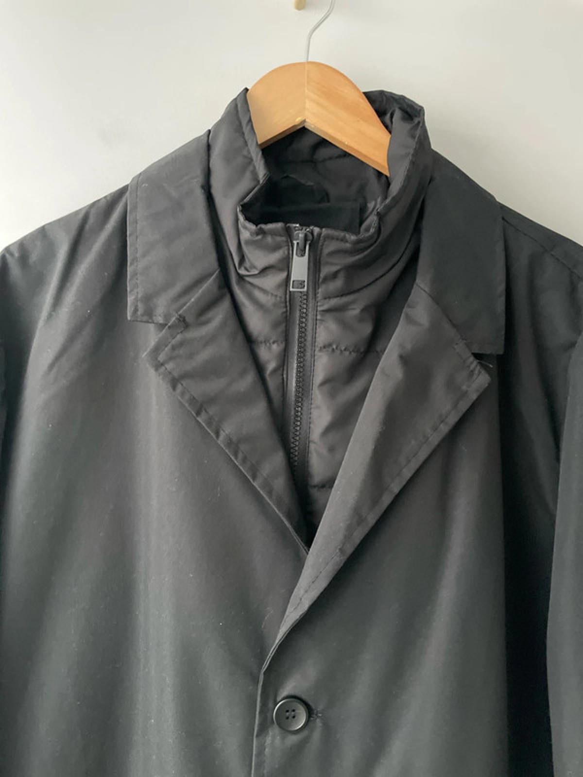 Men’s Brave Soul Trench Jacket Coat In Black - Medium - 2392