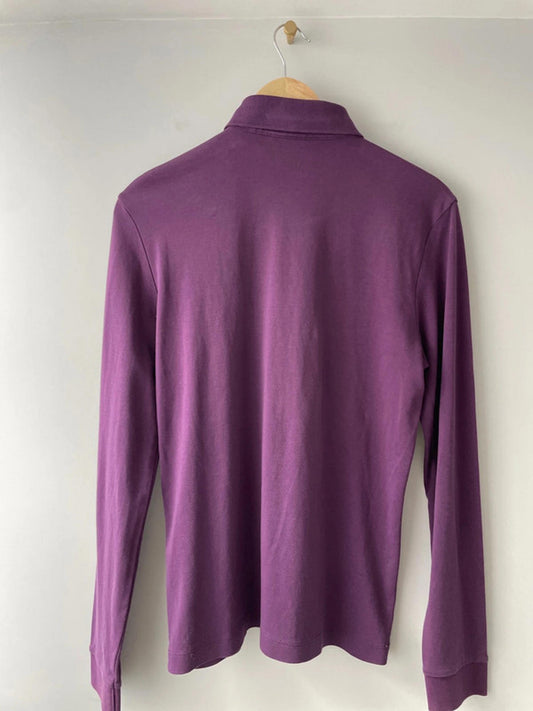 Men’s Hugo Boss Premium Pima Cotton Long Sleeve Polo Top - Small - 1563