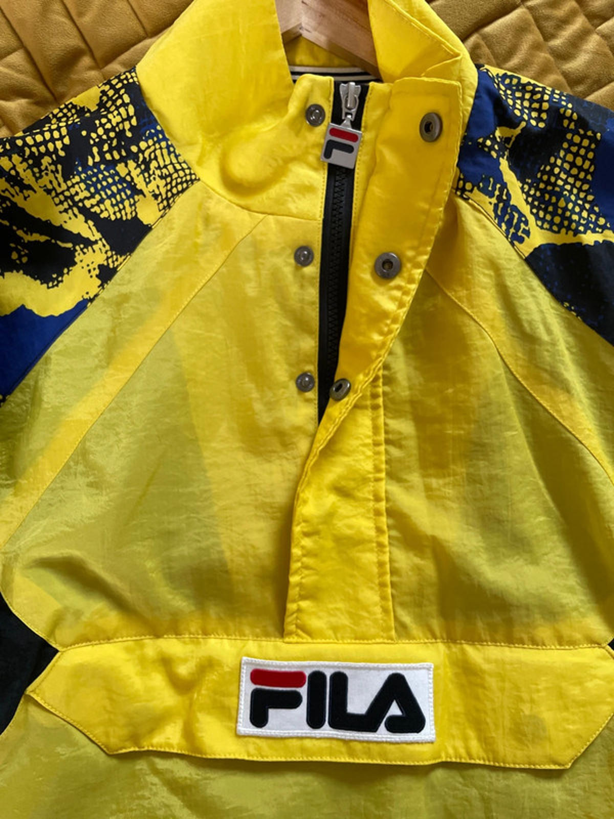 Men’s Fila 1/4 Zip Overhead Retro Oversized Windbreaker Jacket - Small - 2065