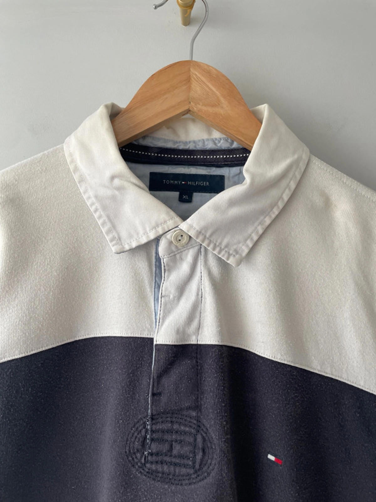 Men’s Tommy Hilfiger Long Sleeve Rugby Polo Top - XLarge - 2002