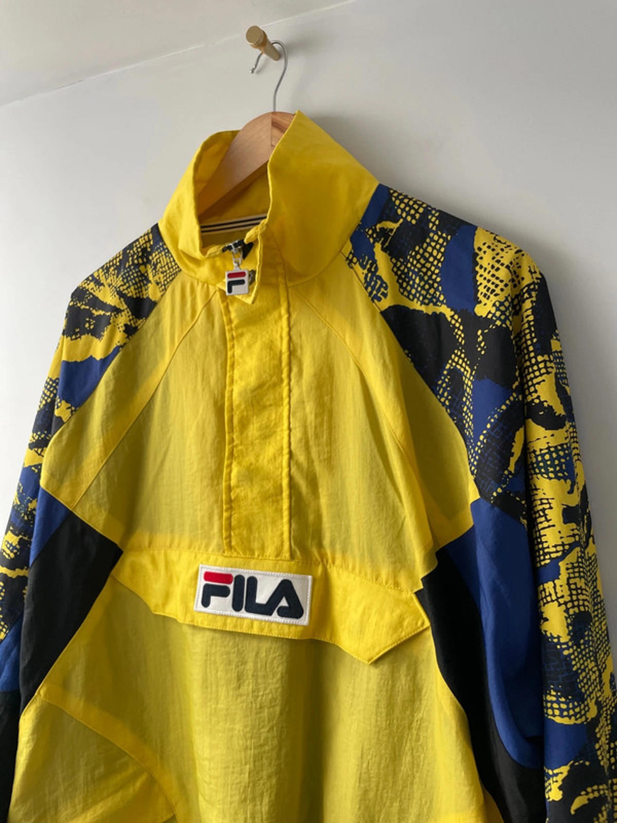 Men’s Fila 1/4 Zip Overhead Retro Oversized Windbreaker Jacket - Small - 2065