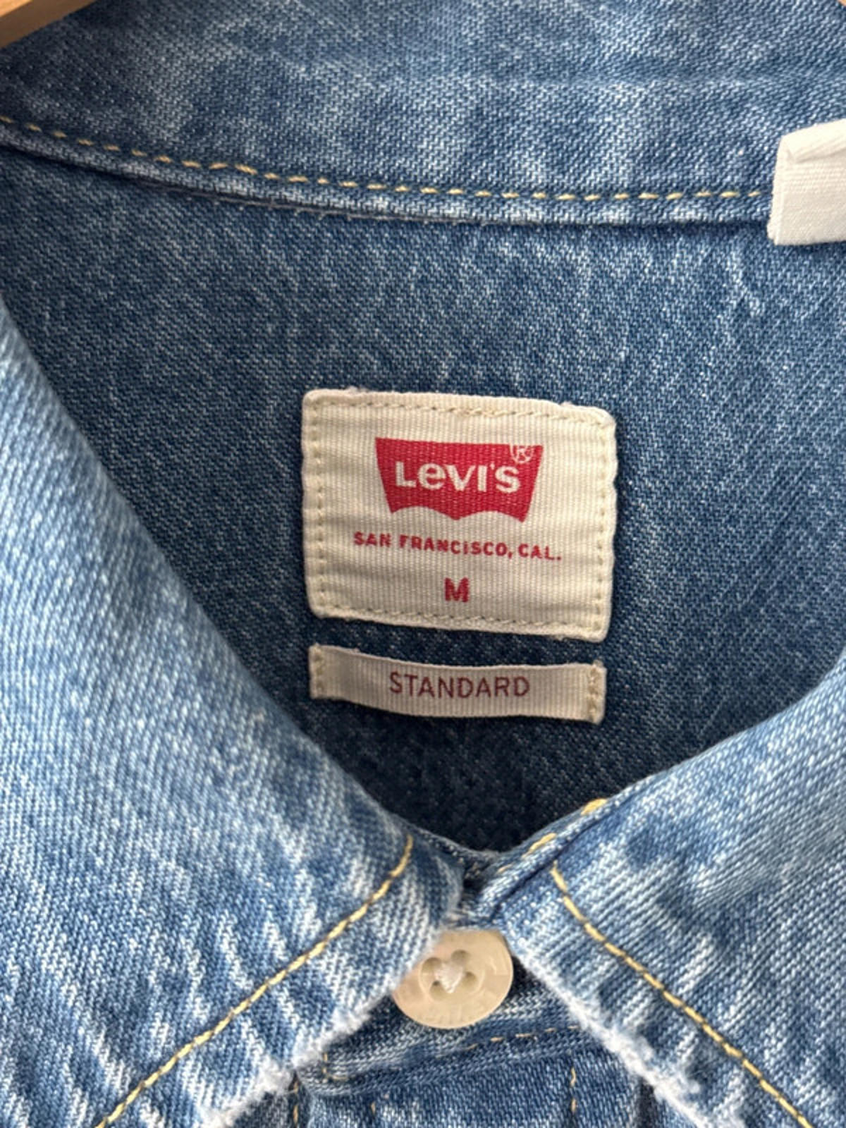 Men’s Levi’s Washed Western Denim Chambray Shirt - Medium - 1969
