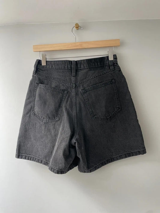Women’s Abercrombie & Fitch The Loose Short High Rise Shorts In Black - W25/L6 - 3083