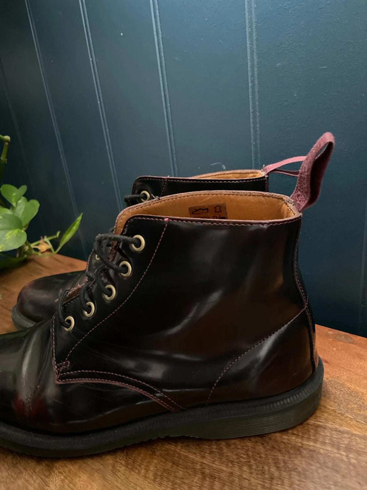Women’s Dr Martens Arcadia Leather Lace Up Boots In Cherry Red - UK6 - 2156
