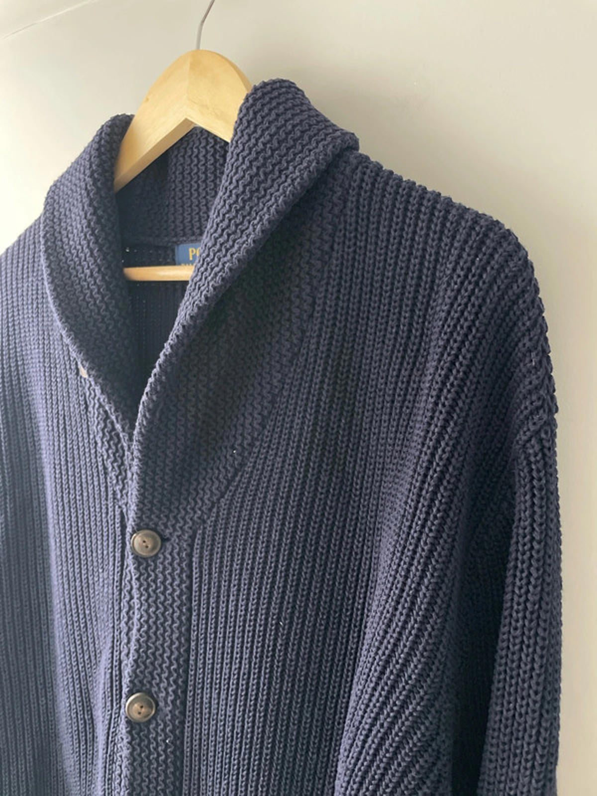 Men’s Ralph Lauren Knitted Shawl Collar Cardigan Top In Navy - XLarge - 2368