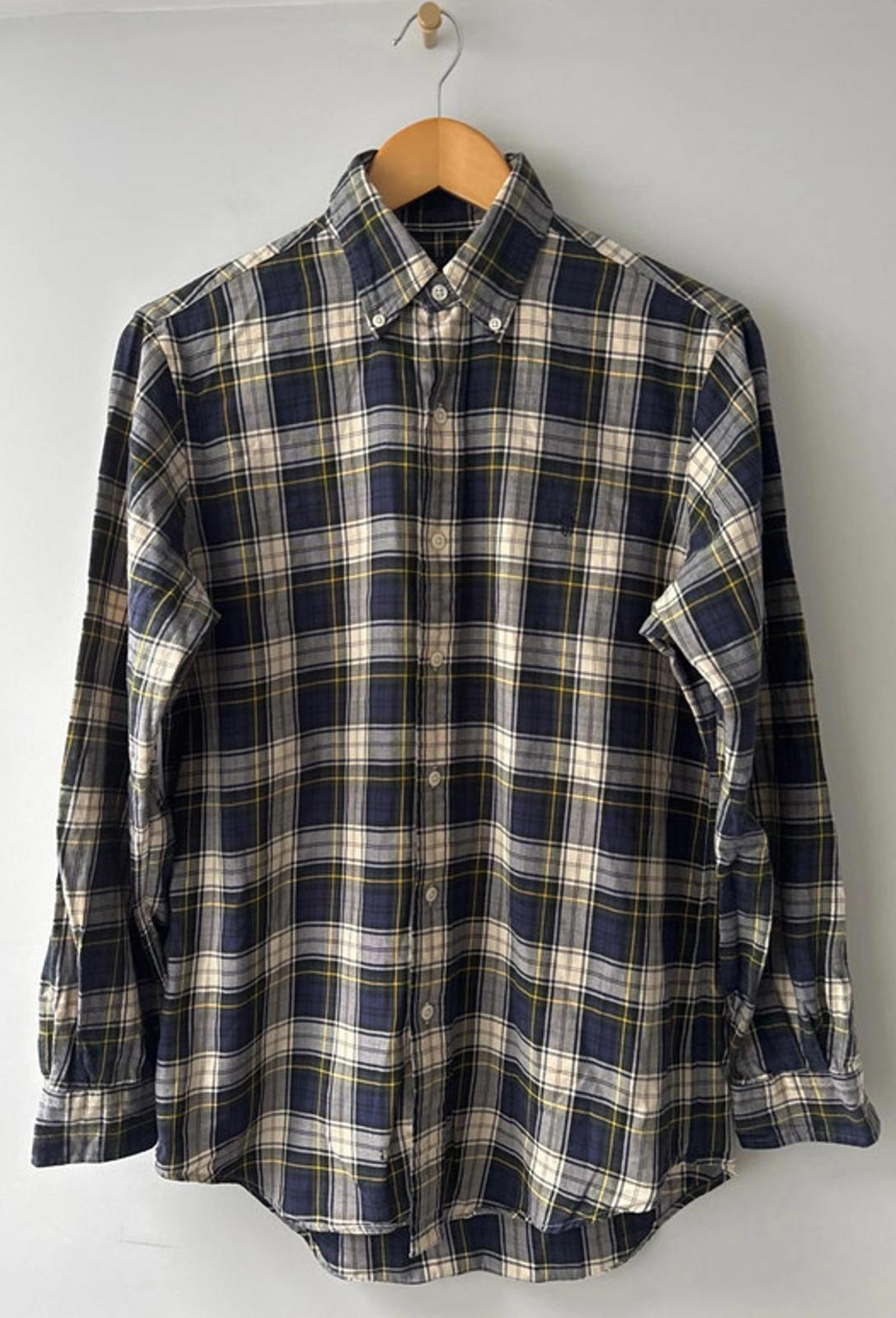 Men’s Ralph Lauren Premium Brushed Cotton Check Oxford Shirt - Small - 0422