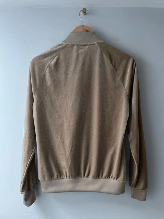 Women’s Adidas Adicolor Limited Edition Firebird Track Jacket In Beige Velour - UK8 - 2522
