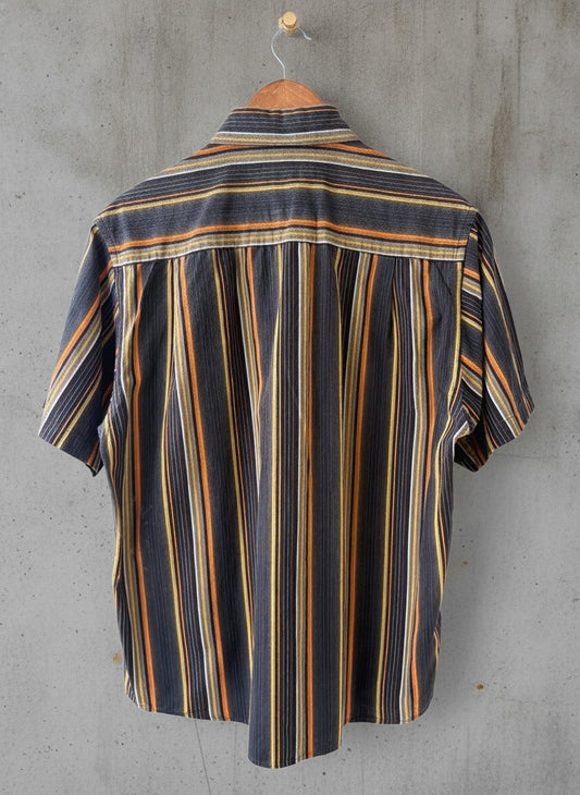 Men's Gabicci Oversized Fit Short Sleeve Striped Shirt - Large - 3608