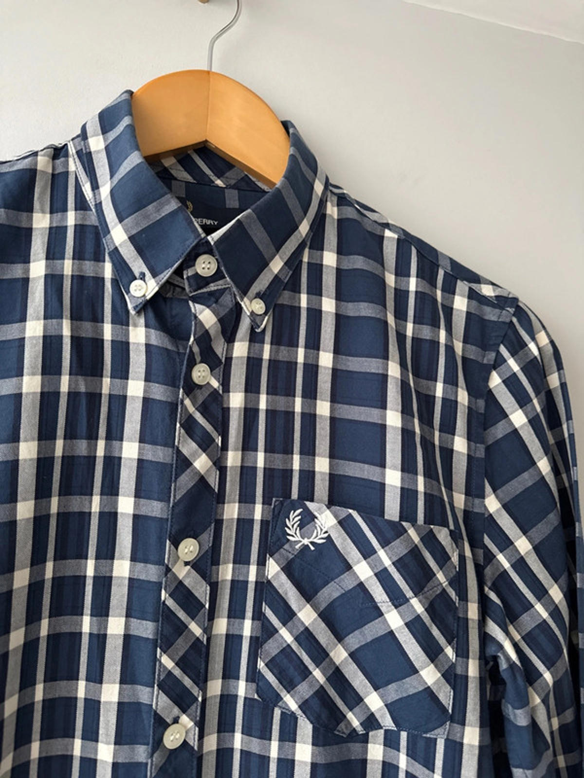 Men’s Fred Perry Check Oxford Shirt With Chest Pocket - Small - 0884