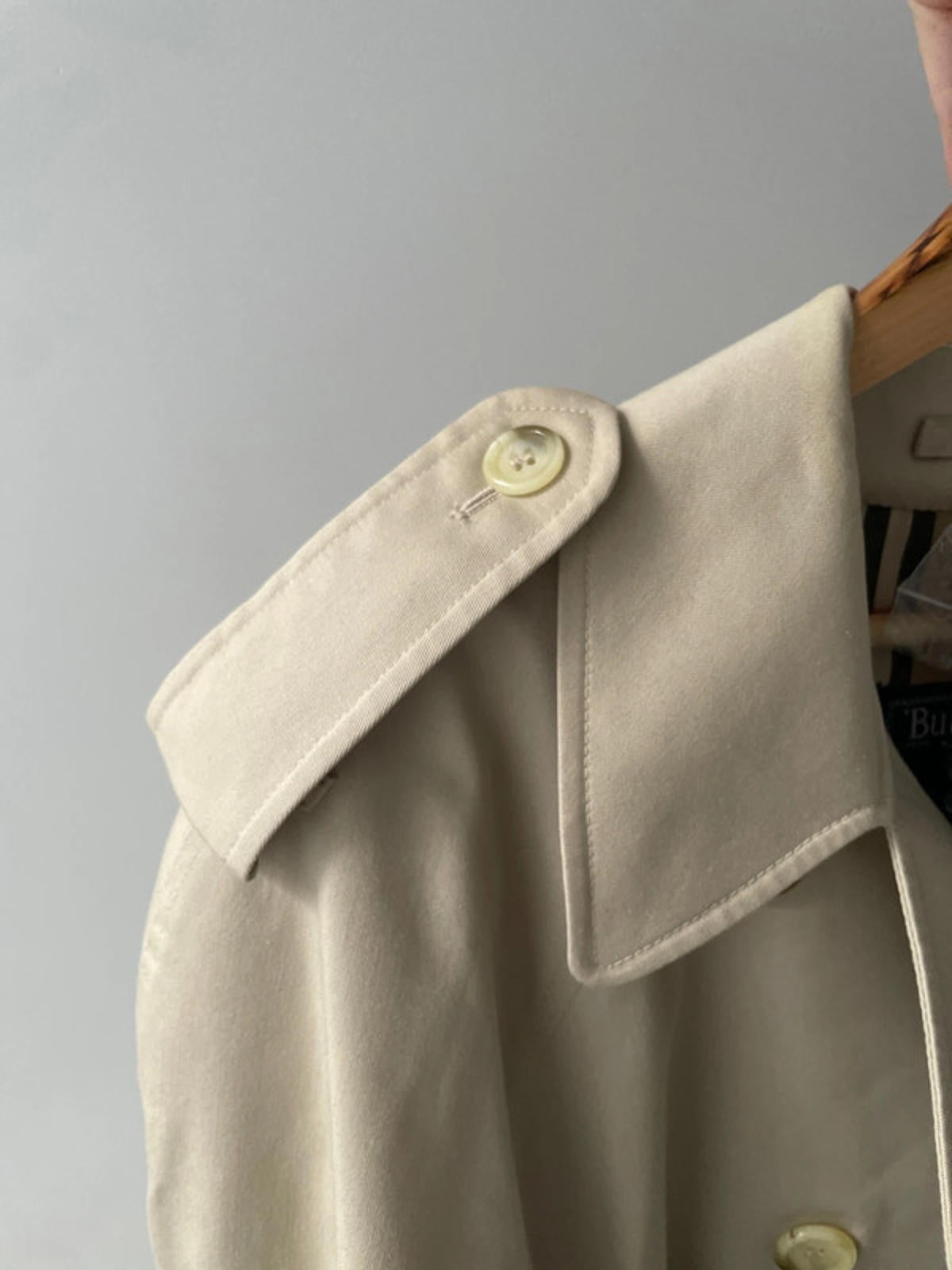 Women's Burberry Longline Mac Trench Coat In Beige - Xlarge - 2468