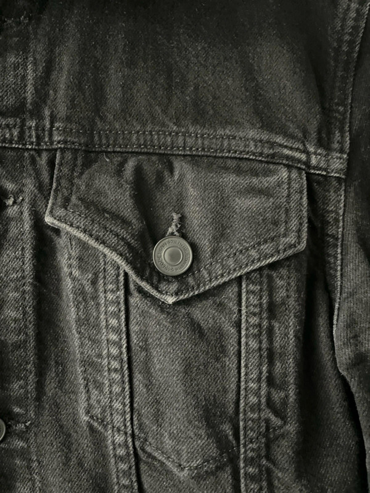 Women’s AllSaints Imoku Denim Jacket with Borg Collar In Black - Medium - 2327