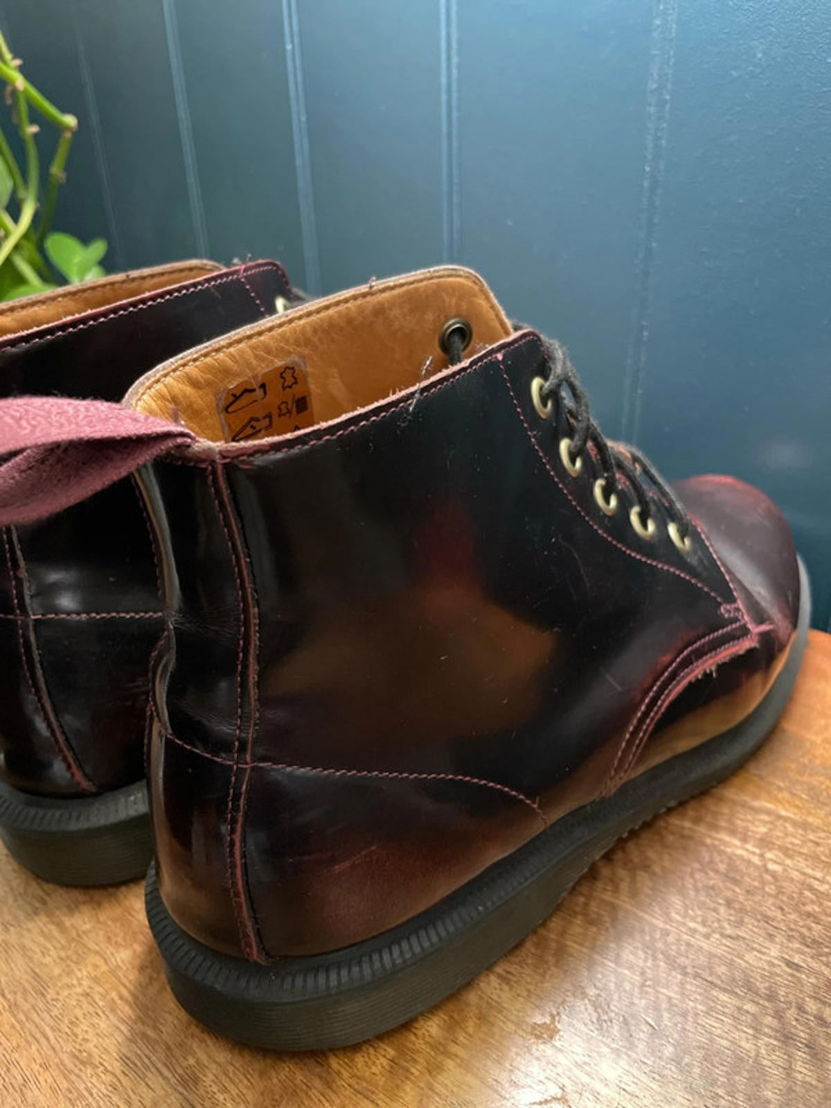 Women’s Dr Martens Arcadia Leather Lace Up Boots In Cherry Red - UK6 - 2156