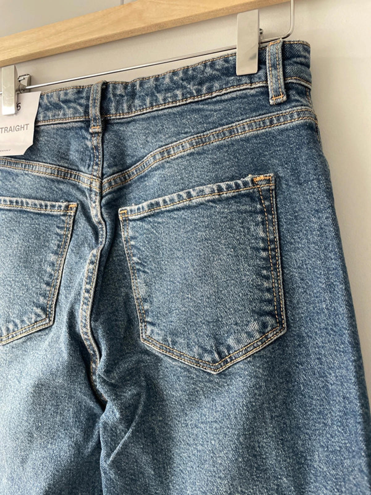 Women’s Bershka Premium Straight Fit Jeans with Raw Edge Hem - W27/L30 - 1863