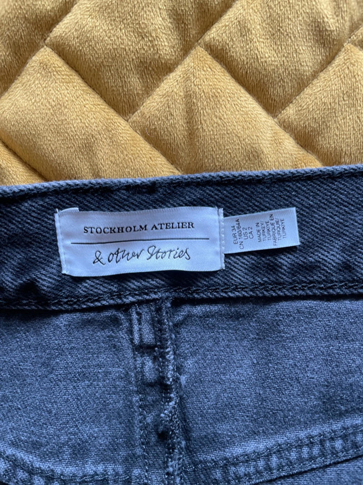 Women’s & Other Stories Long Denim Skirt In Black with Back Split - UK 6 - 1812