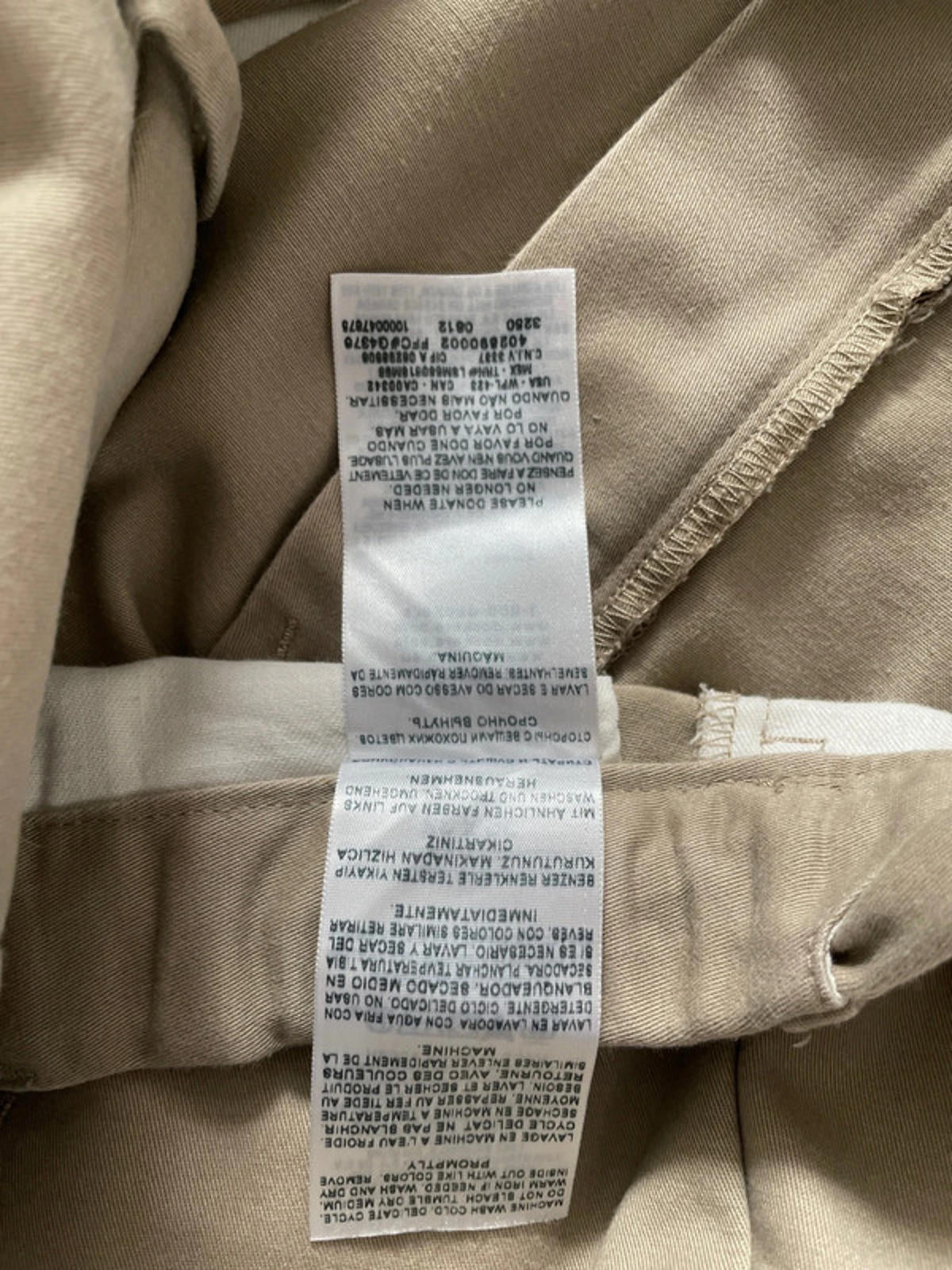 Men’s Dockers Premium Classic Chino Trousers In Beige - W36/L30 - 1747