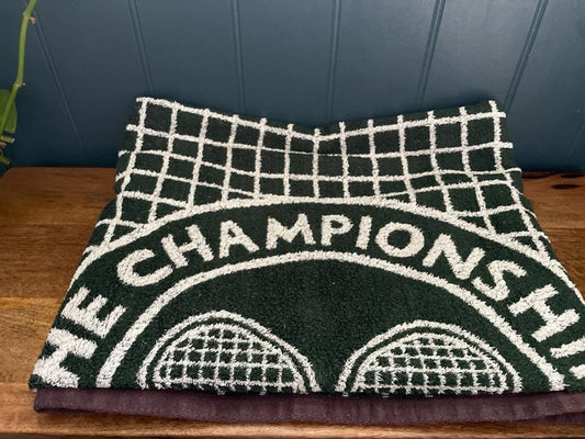 Wimbledon Vintage Championships 1997 Rare Tennis Towel in Dark Green - 2952