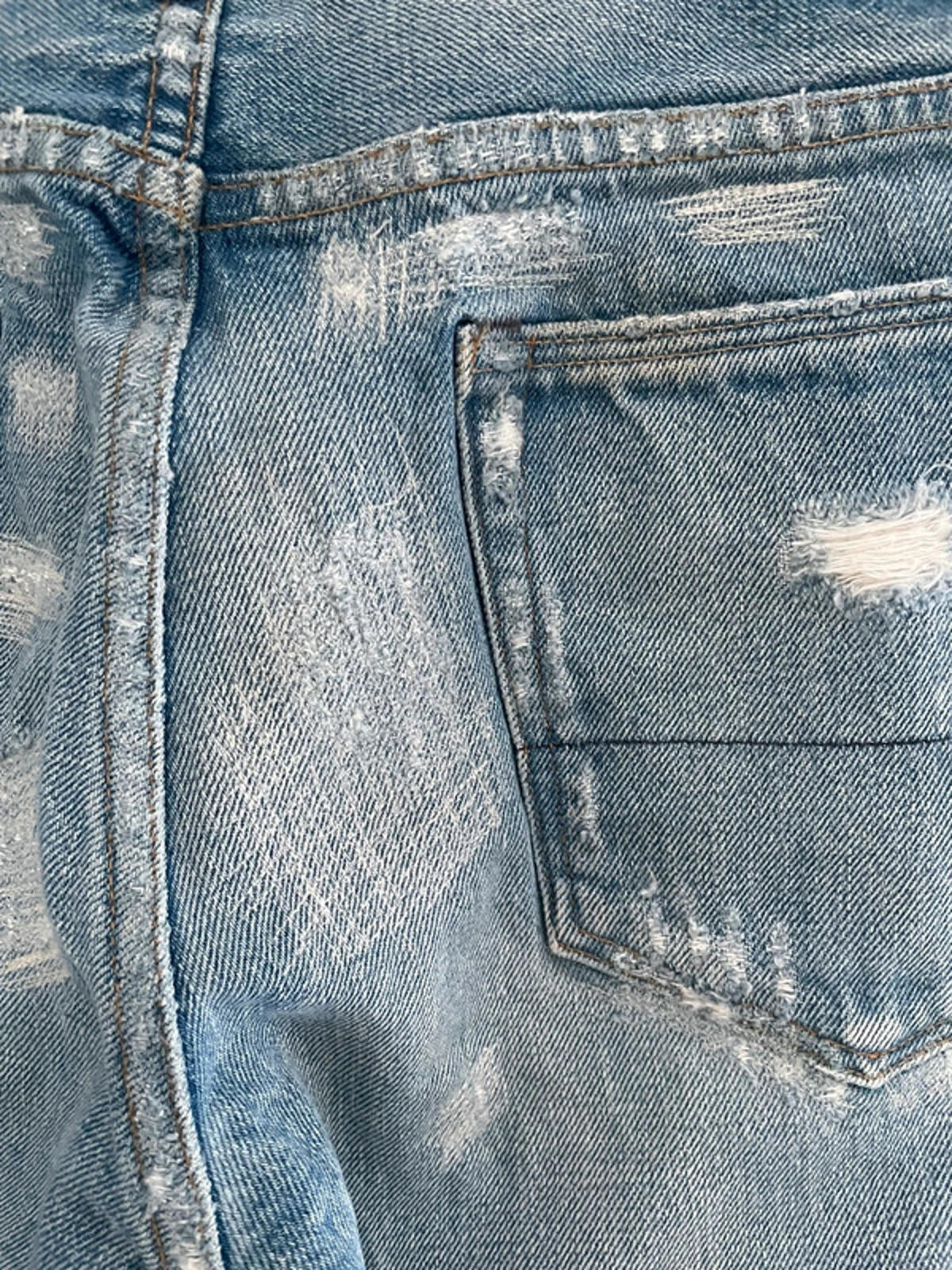 Men’s Ron Herman Denim rip and repair effect jeans - W31 / L33