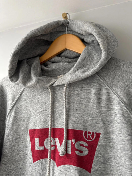 Men’s Levi’s Hoodie Top With Print In Grey Marl - Small - 0642