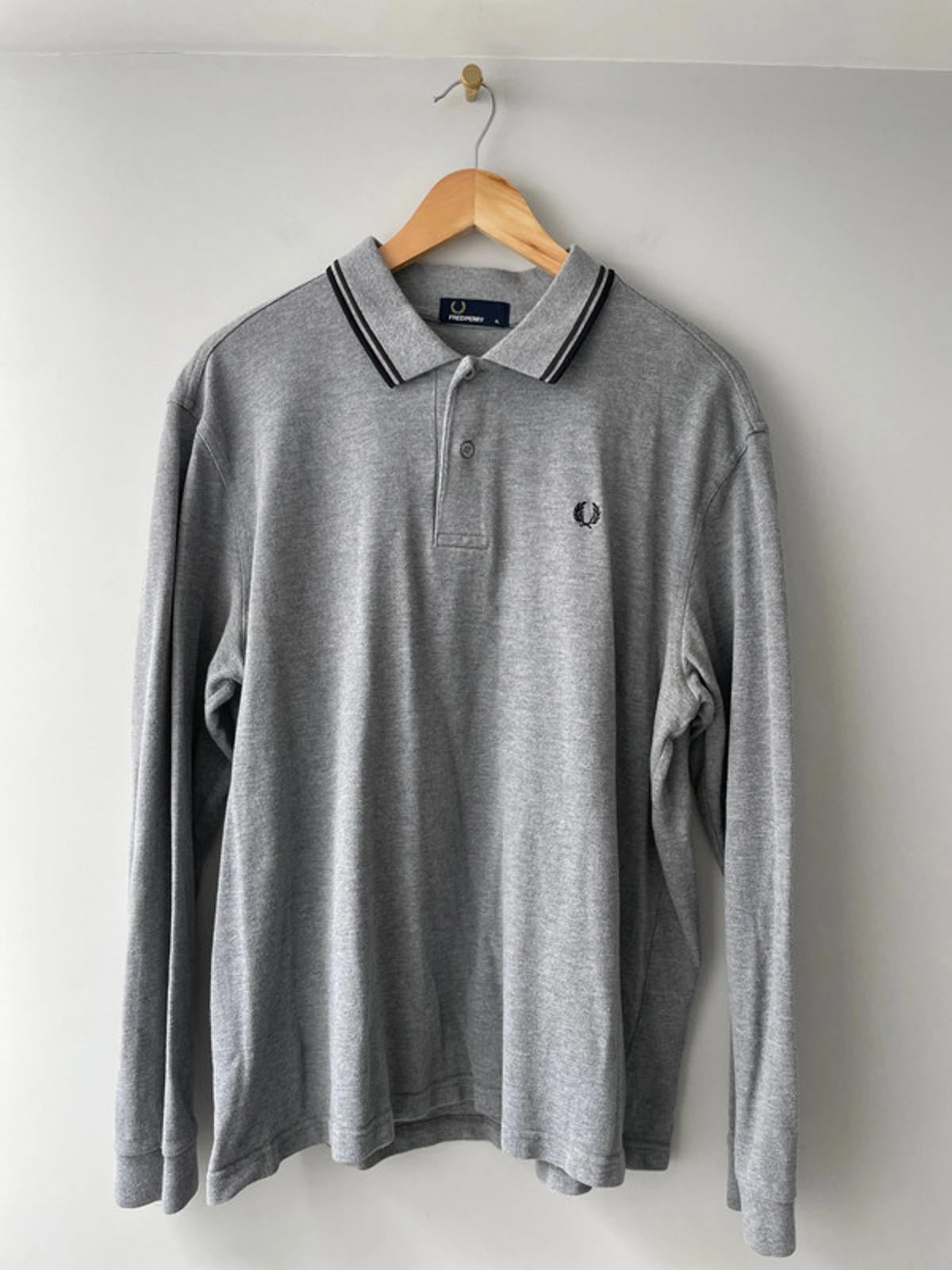 Men’s Fred Perry Long Sleeve Polo Top - XLarge - 1555