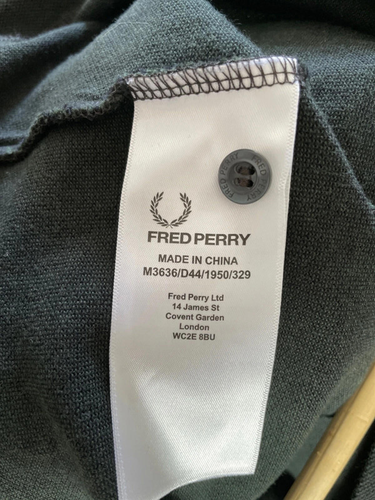 Men’s Fred Perry Long Sleeve Polo With Collar Tipping - Small - 1553