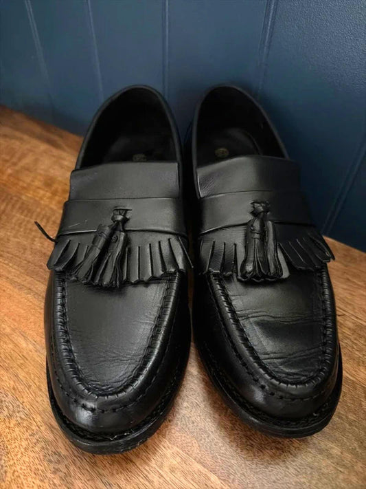 Women’s Samuel Windsor Premium Leather Tassel Loafers In Black - Uk6.5 - 3297