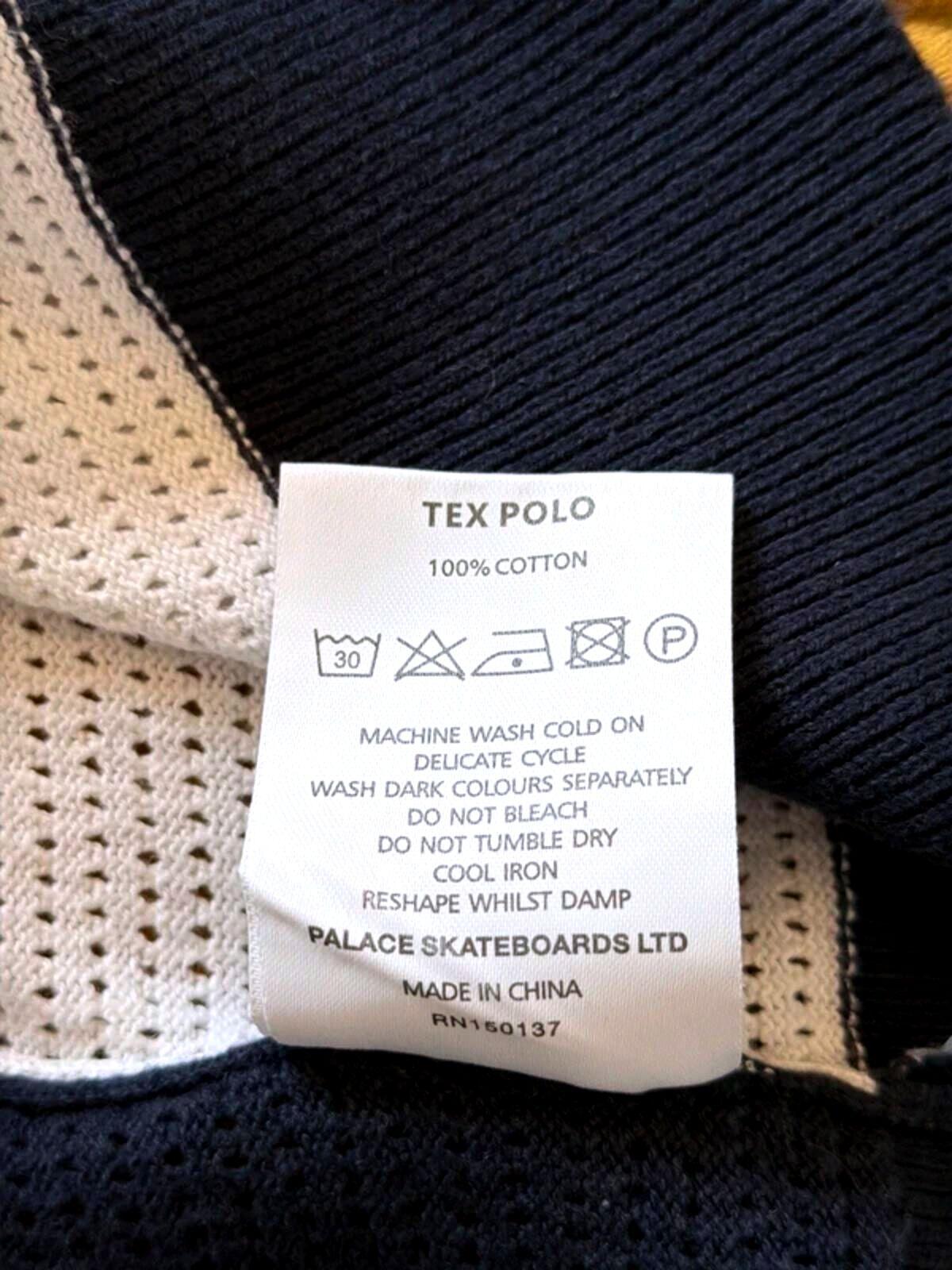 Men’s Palace Tex Knitted Polo Top In Navy - Large - 3397