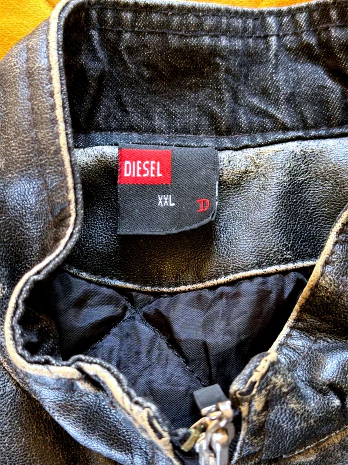 Men’s Diesel Biker Jacket In Washed Black Colour - XXLarge - 3551