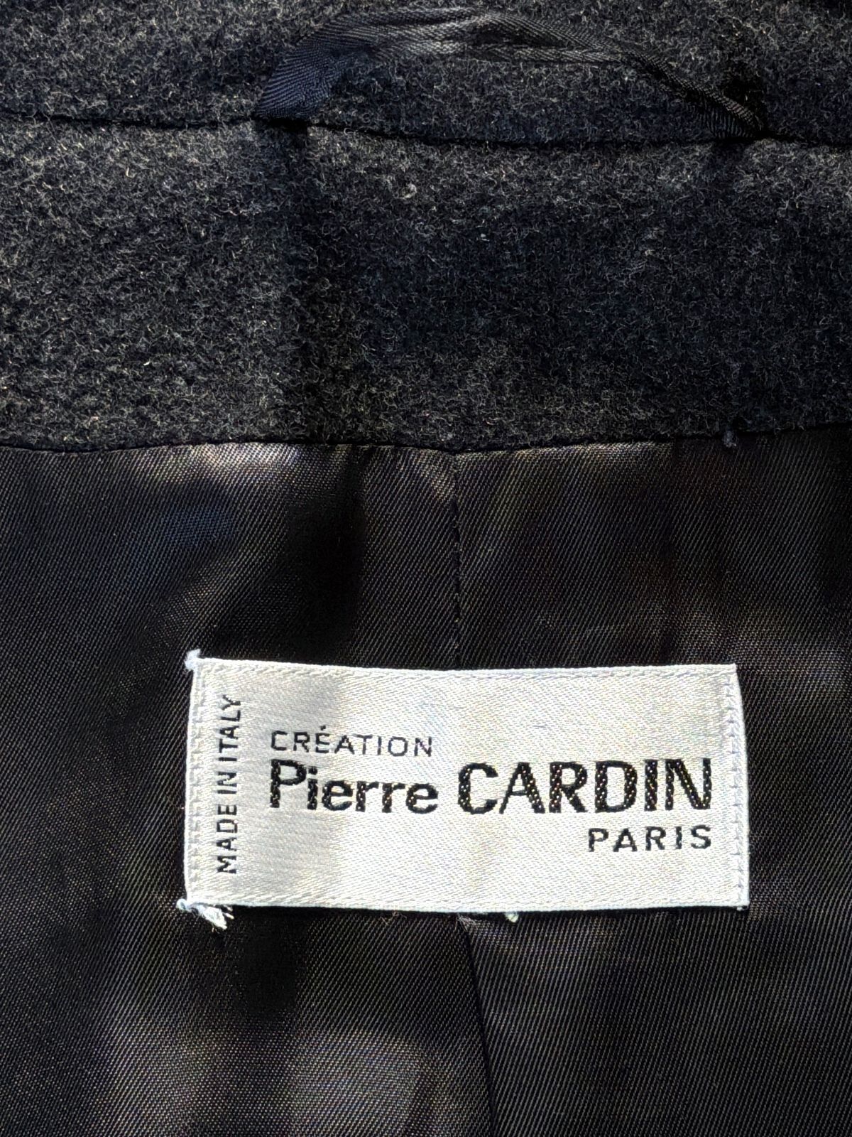 Men’s Pierre Cardin Vintage Made in Italy Wool Overcoat In Grey - Large - 3732