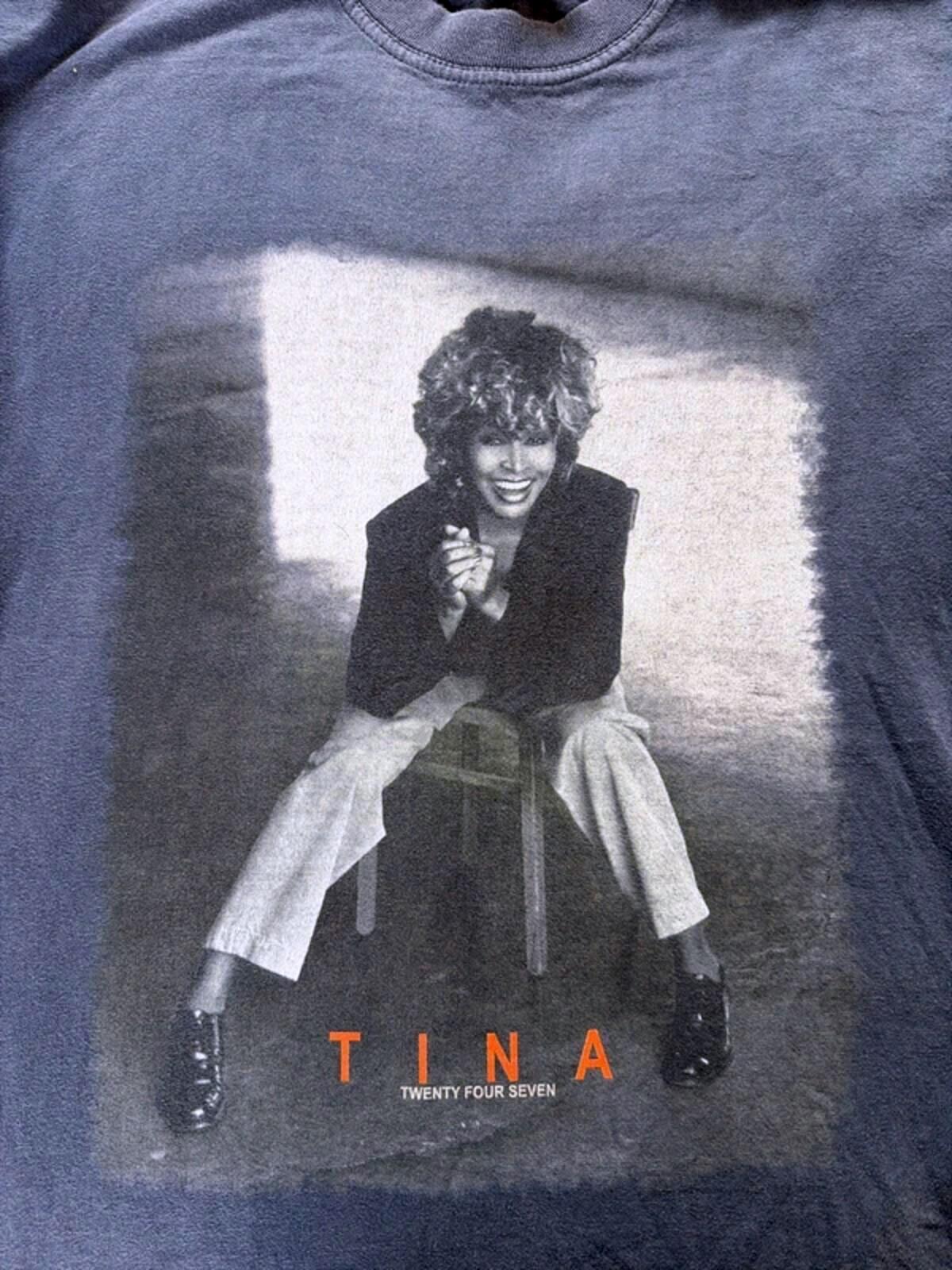Tina Turner Vintage 2000 Tour T-shirt In Navy - Medium - 3354